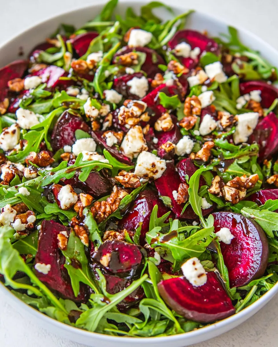 Roasted Beet Salad with Goat Cheese Balsamic