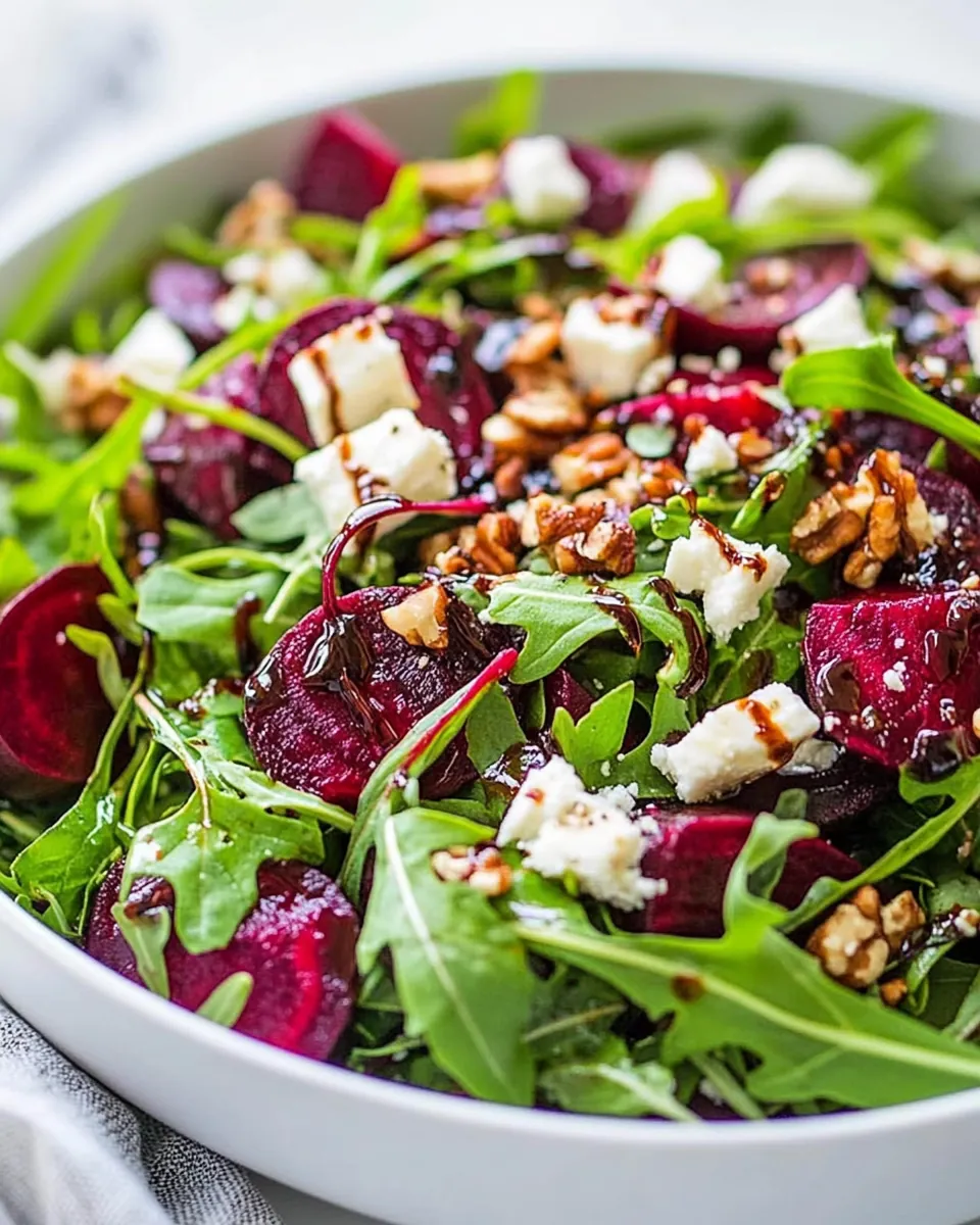 Roasted Beet Salad with Goat Cheese Balsamic