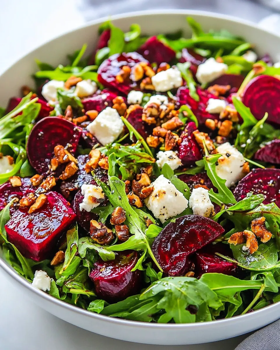 Roasted Beet Salad with Goat Cheese Balsamic
