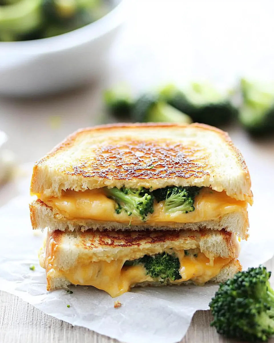 Roasted Broccoli Grilled Cheese