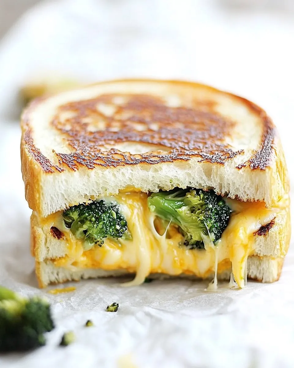 Roasted Broccoli Grilled Cheese