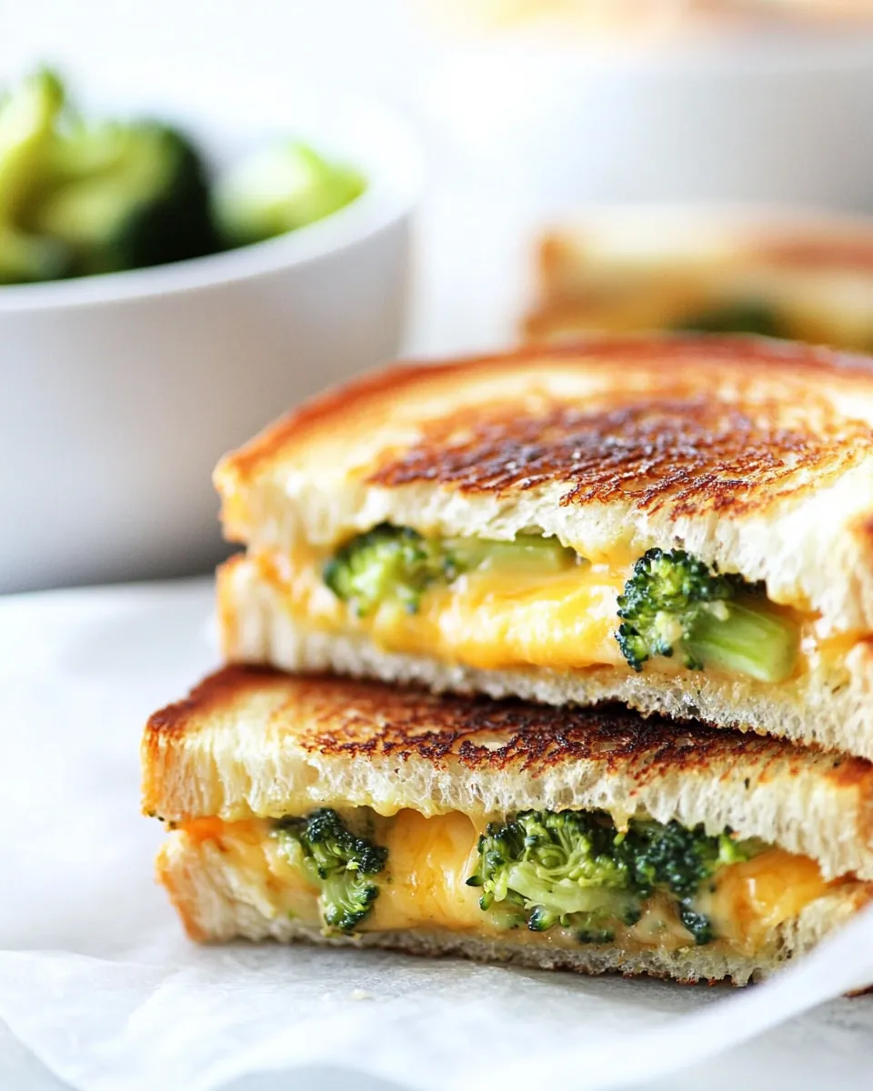 Roasted Broccoli Grilled Cheese