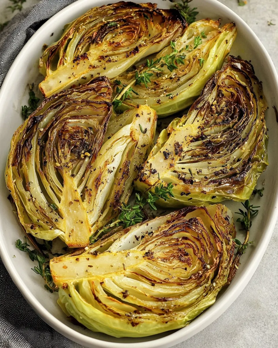 Roasted Cabbage Wedges