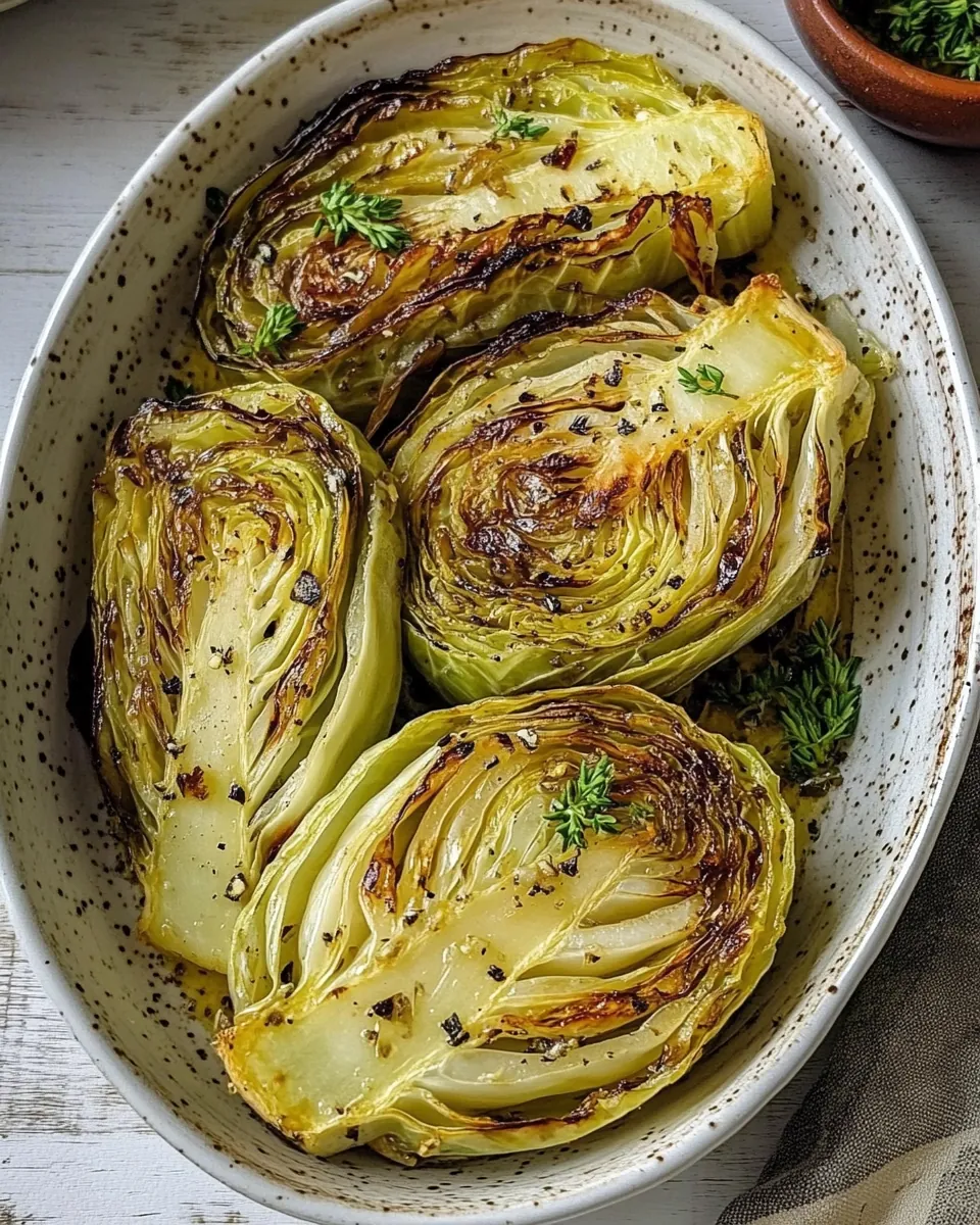 Roasted Cabbage Wedges