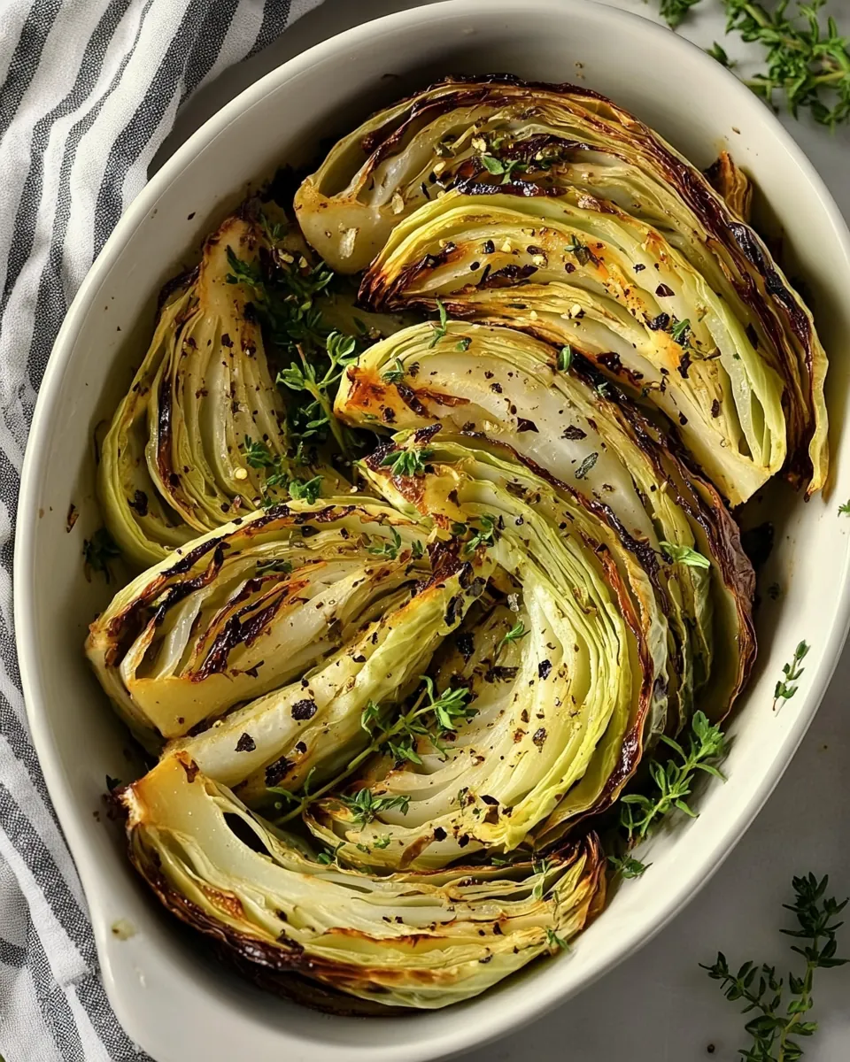 Roasted Cabbage Wedges