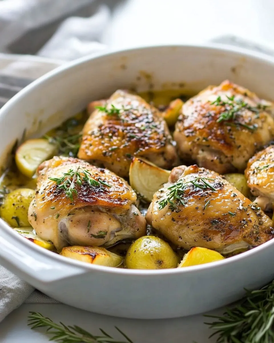 Roasted Chicken Thighs with Garlic