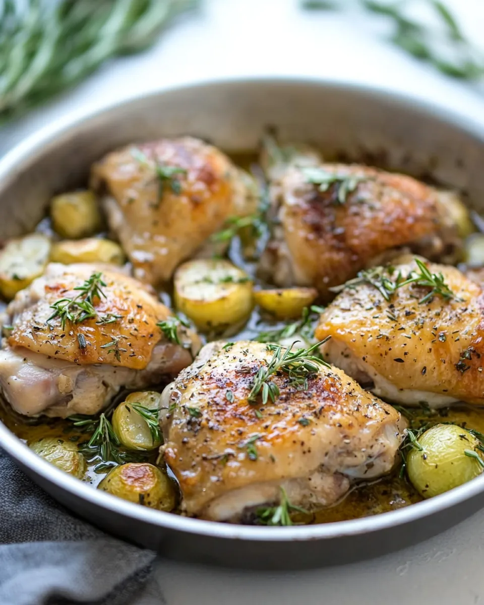 Roasted Chicken Thighs with Garlic