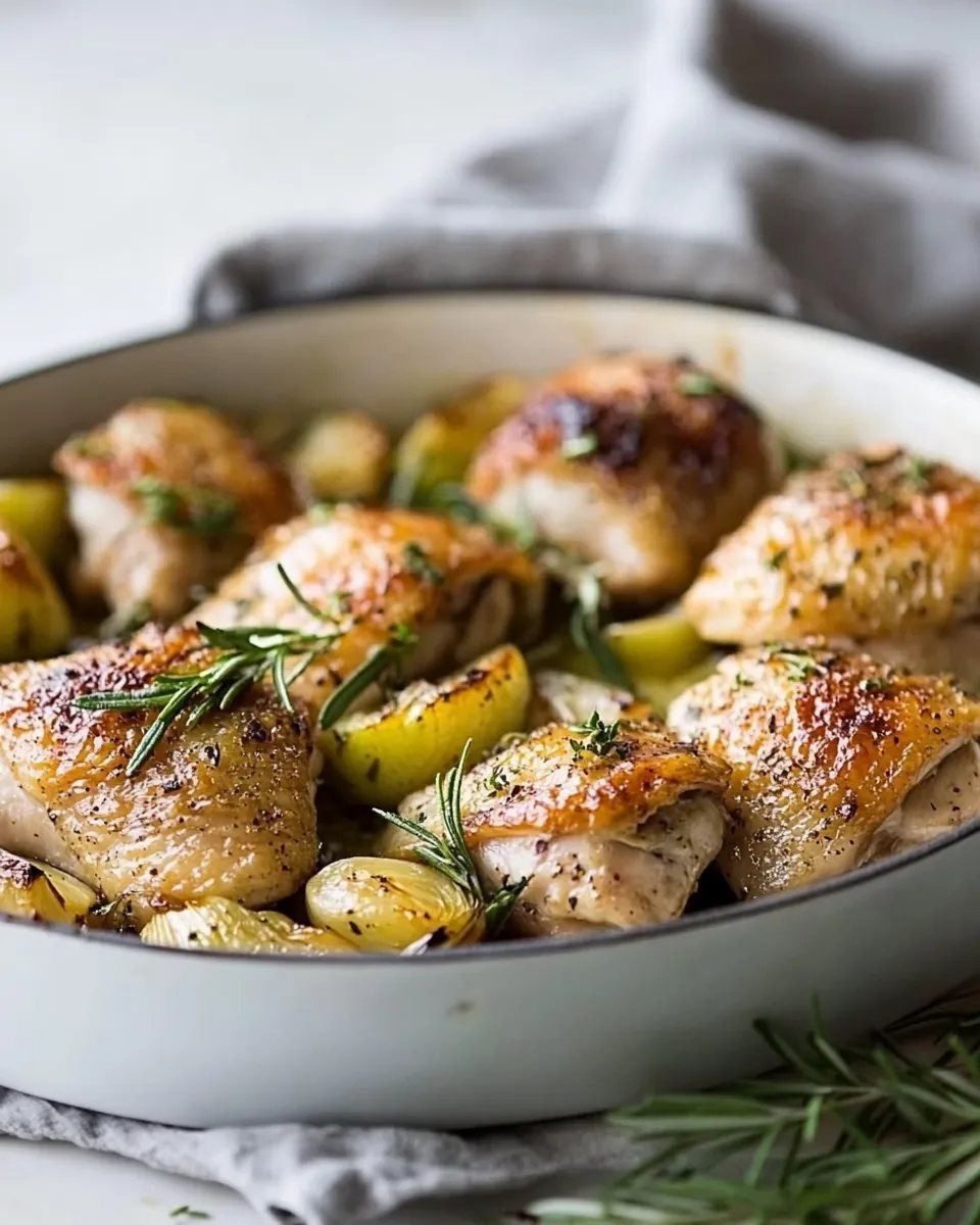 Roasted Chicken Thighs with Garlic