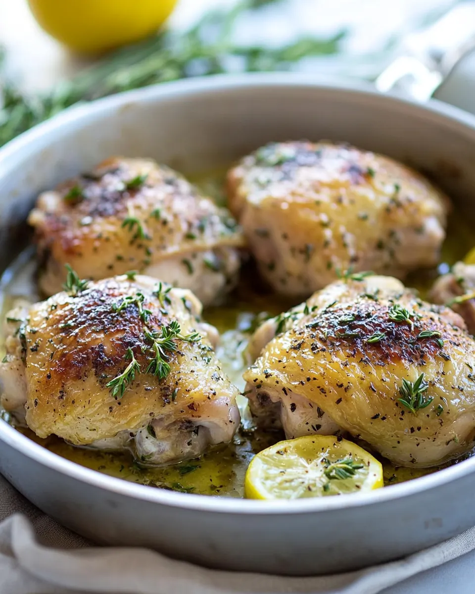 Roasted Chicken Thighs with Garlic