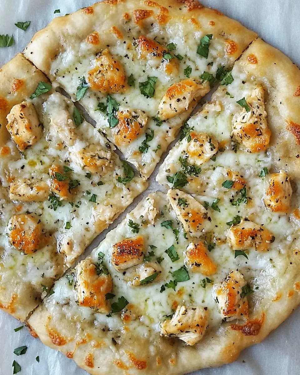 Roasted Garlic Chicken Pizza