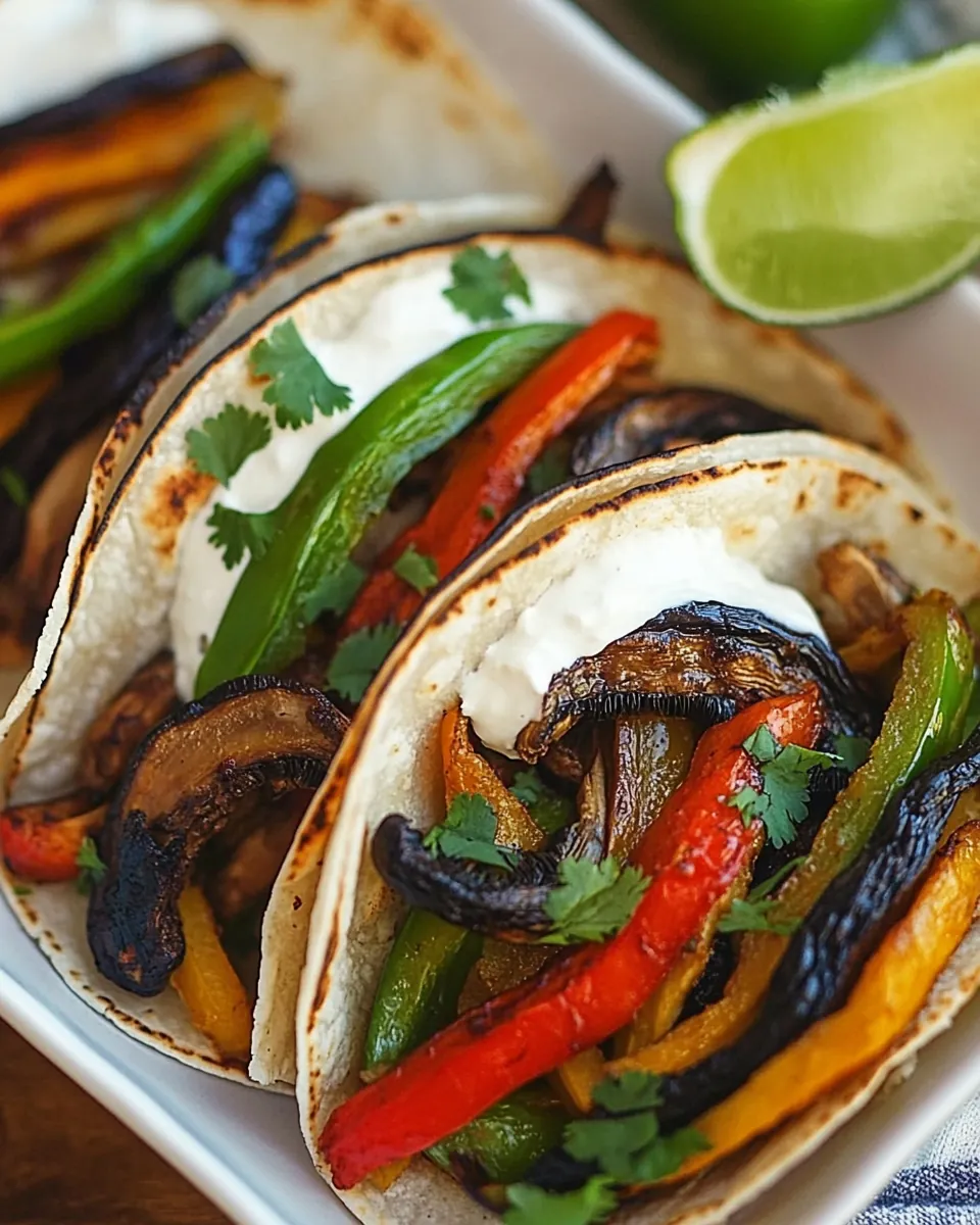 Roasted Portobello Mushroom Fajitas