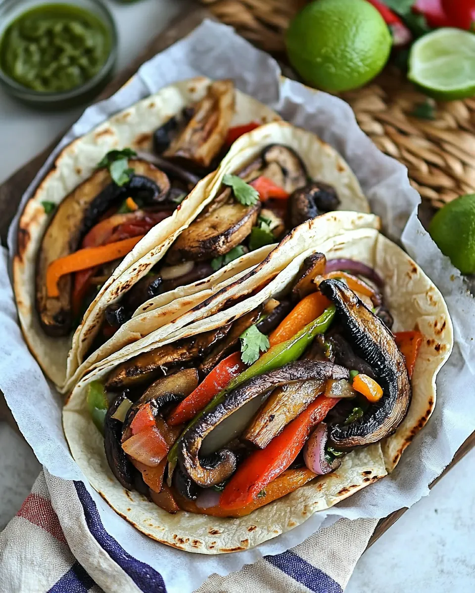 Roasted Portobello Mushroom Fajitas