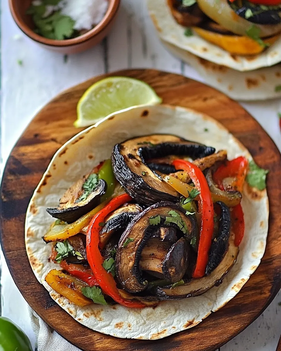 Roasted Portobello Mushroom Fajitas