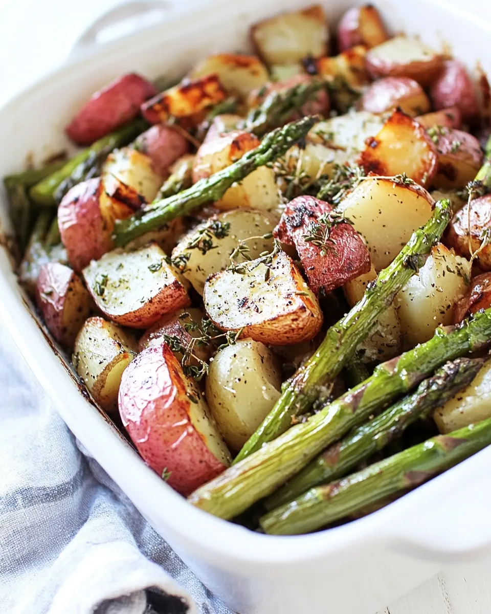 Roasted Potatoes and Asparagus