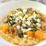 Roasted Pumpkin Sausage Risotto