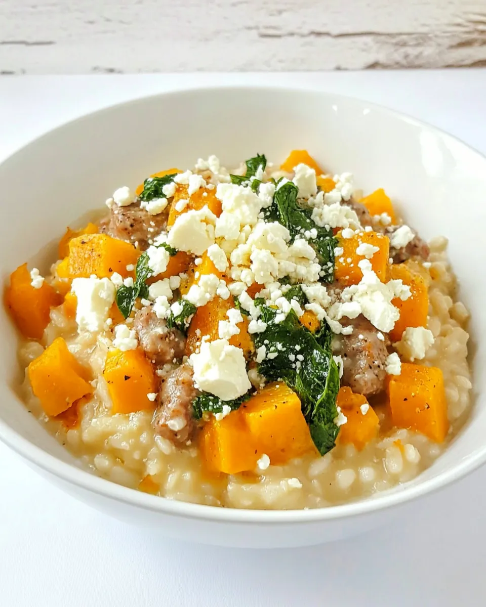 Roasted Pumpkin Sausage Risotto