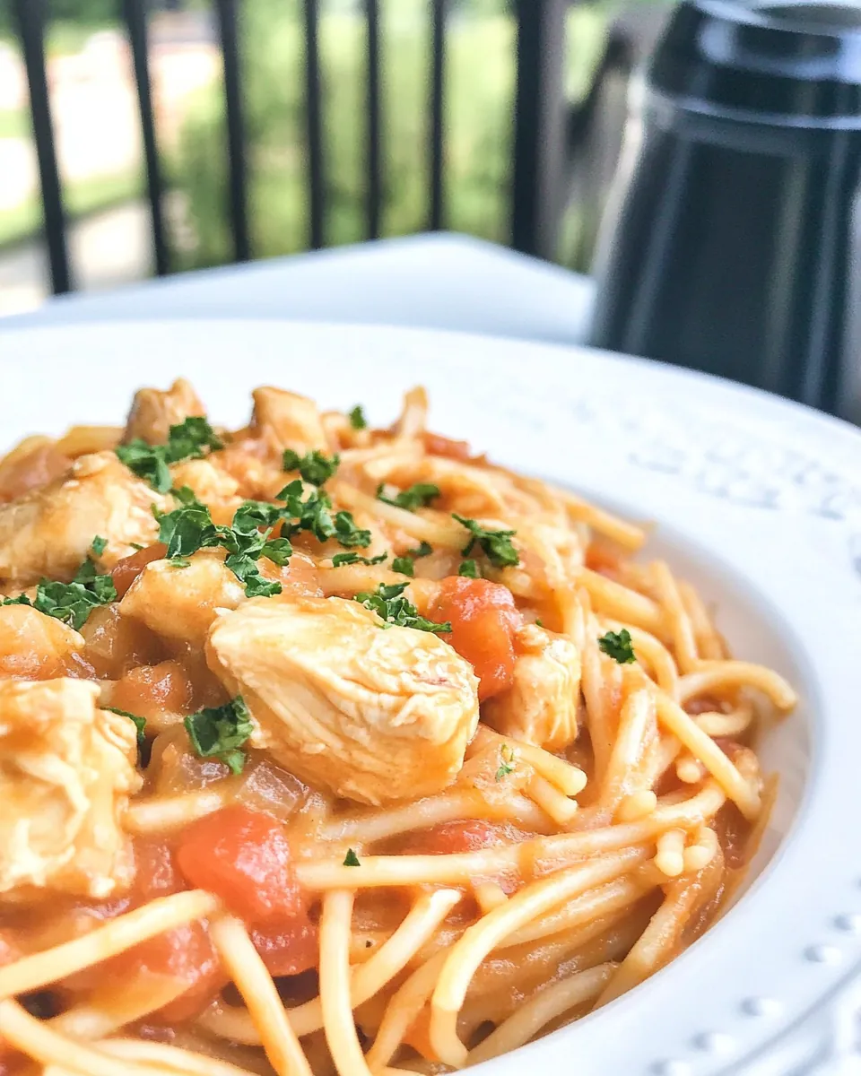 Rotel Chicken Spaghetti