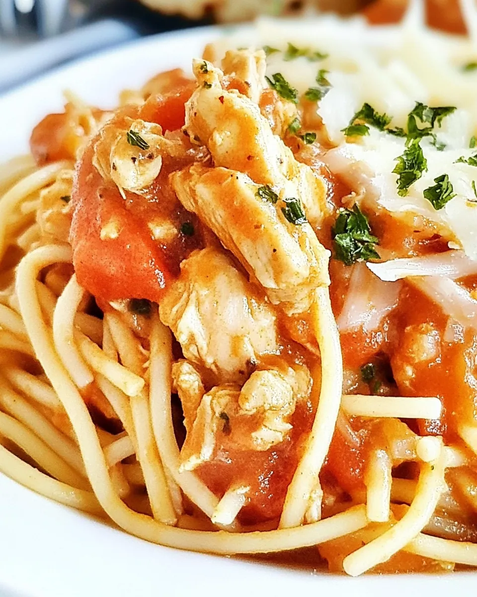 Rotel Chicken Spaghetti