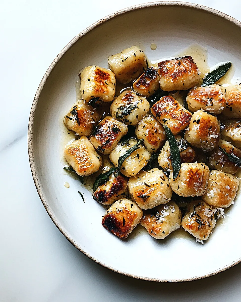 Rustic Gnocchi with Sage Brown Butter Sauce