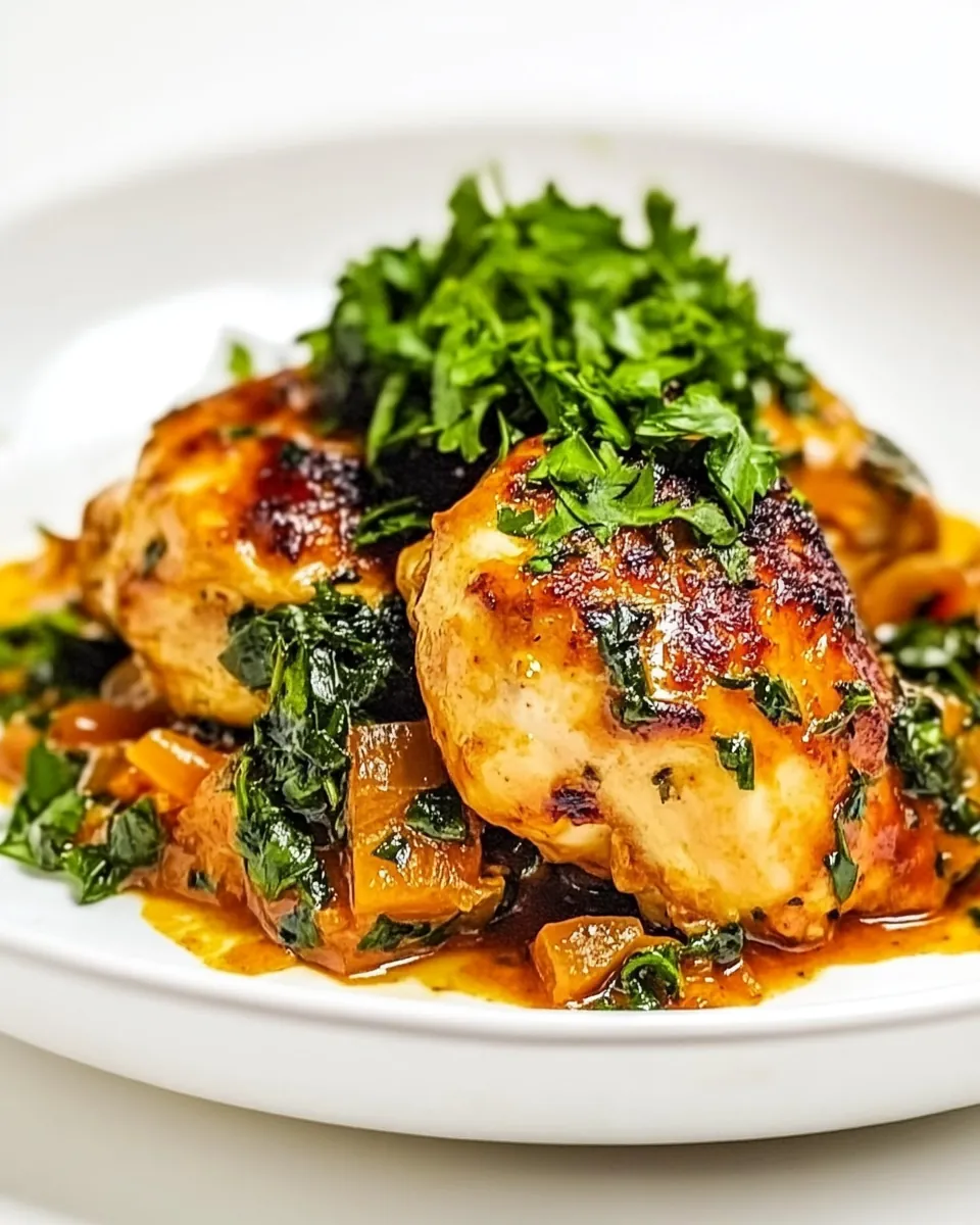 Saffron Chicken with Parsley and Lemon