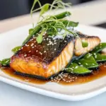 Salmon Teriyaki with Snow Peas
