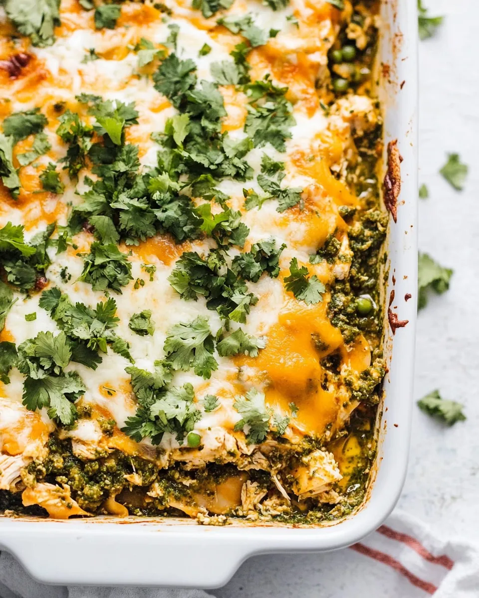 Salsa Verde Chicken Casserole