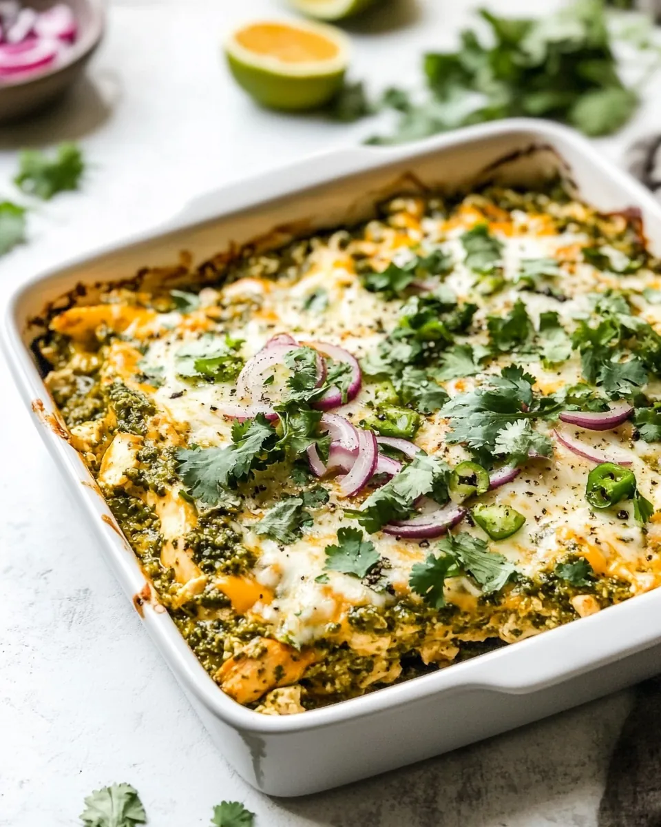 Salsa Verde Chicken Casserole