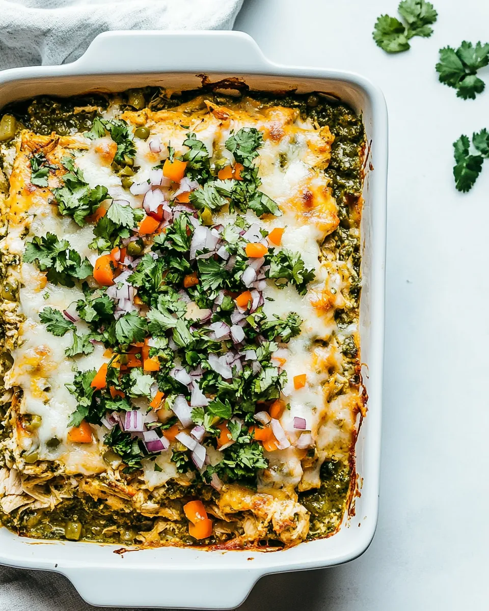 Salsa Verde Chicken Casserole
