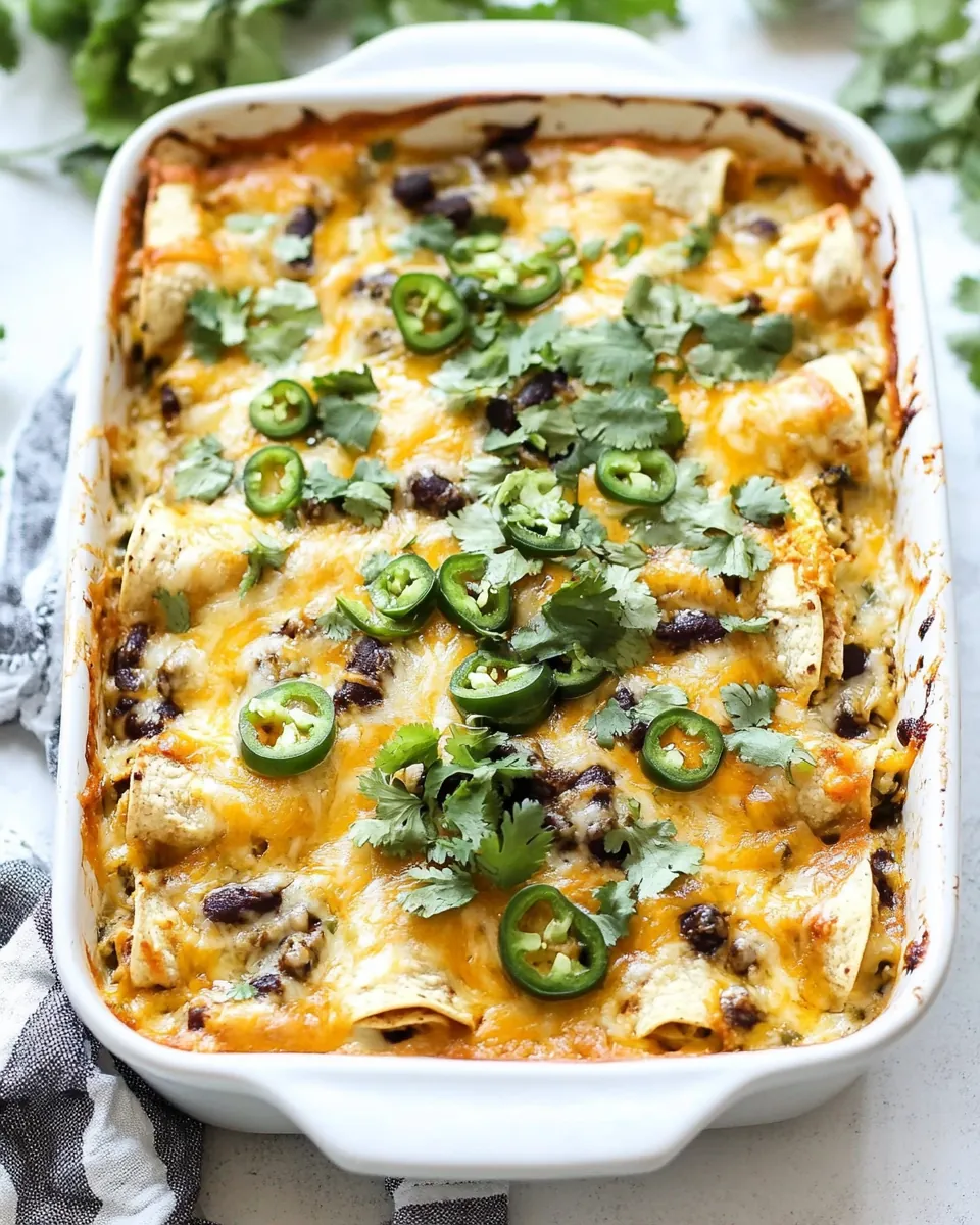 Salsa Verde Chicken Enchilada Casserole