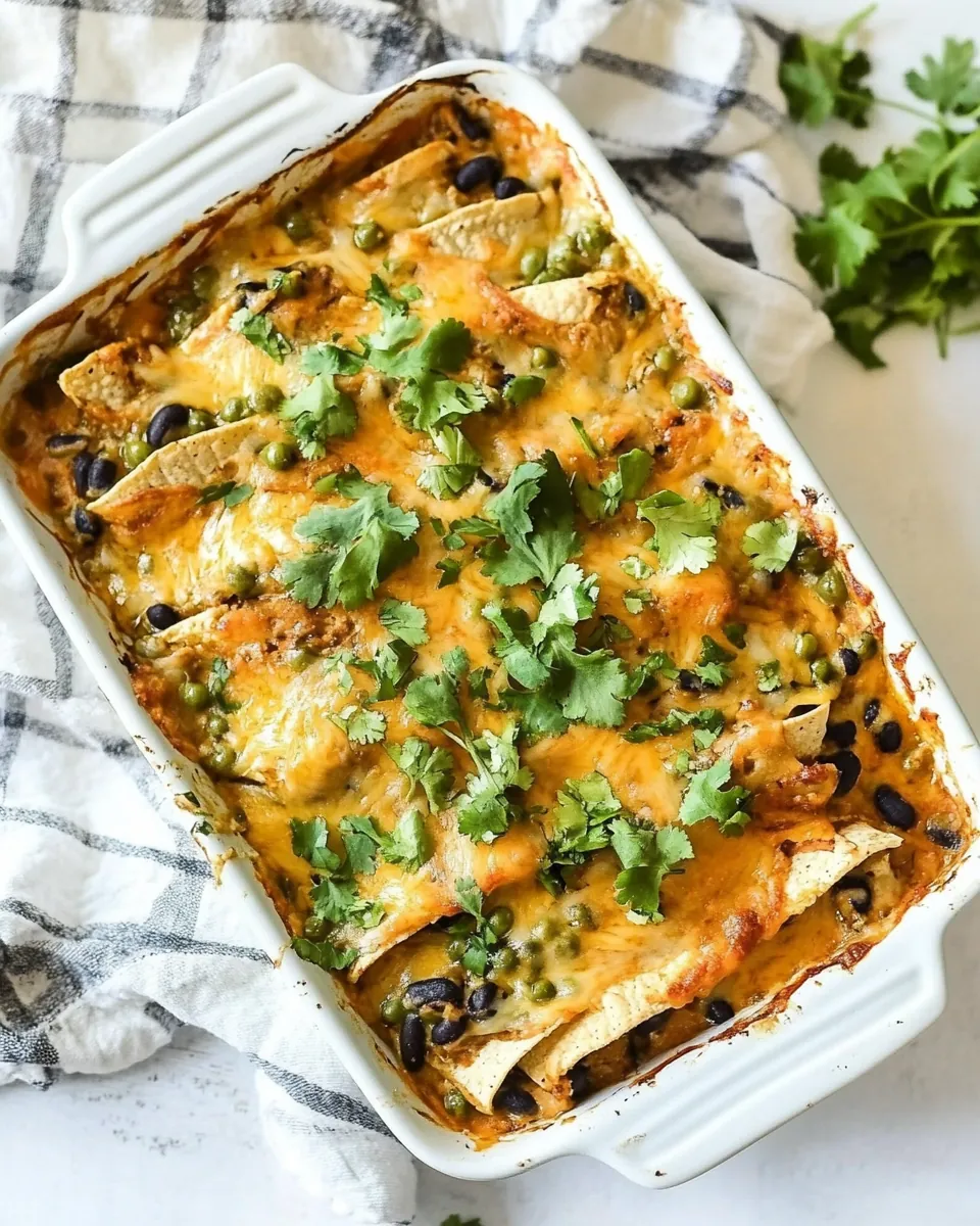 Salsa Verde Chicken Enchilada Casserole