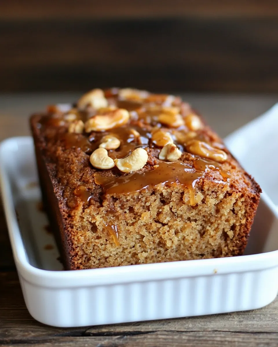 Salted Caramel Cashew Banana Bread
