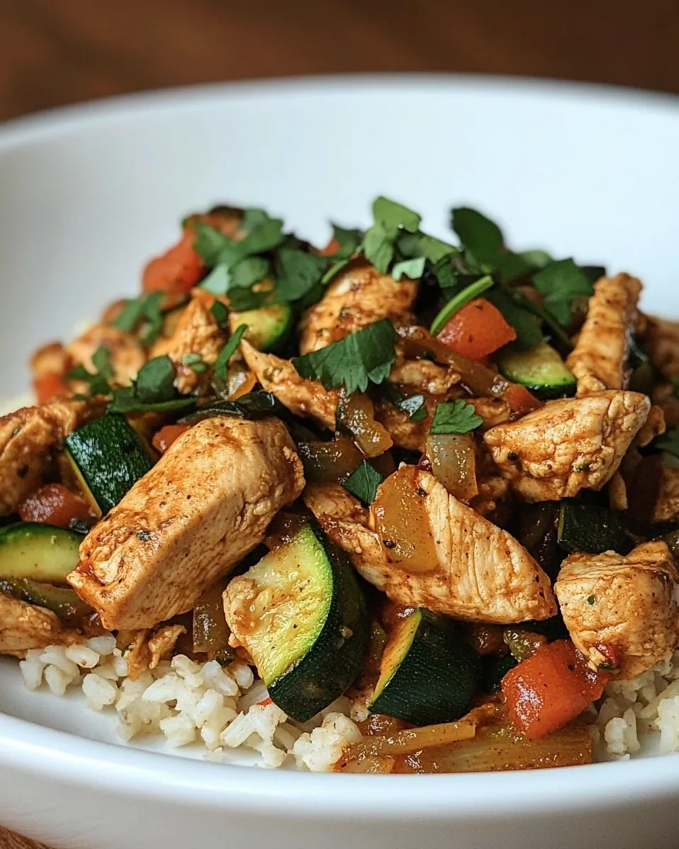 Santa Fe Chicken and Zucchini Stir Fry