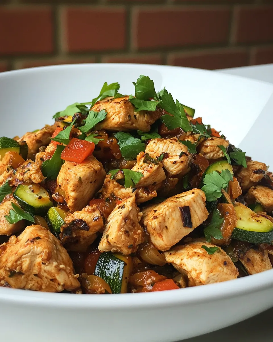 Santa Fe Chicken and Zucchini Stir Fry
