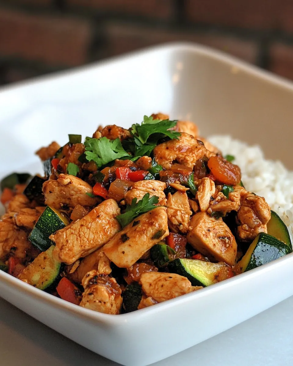 Santa Fe Chicken and Zucchini Stir Fry