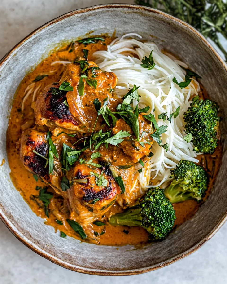 Coconut Braised Chicken with Rice Noodles