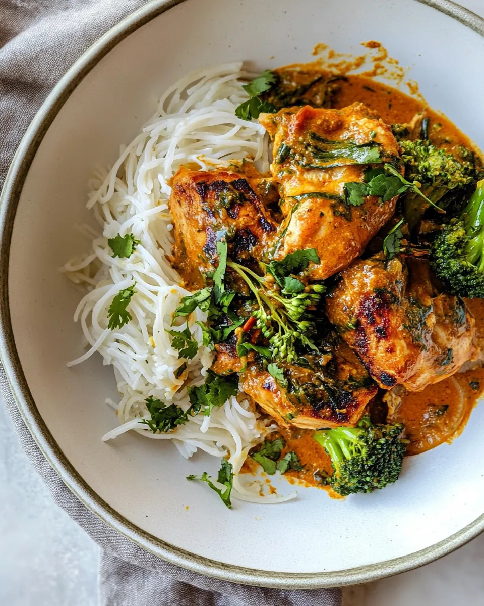 Coconut Braised Chicken with Rice Noodles