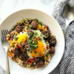 Savory Breakfast Sausage Oatmeal