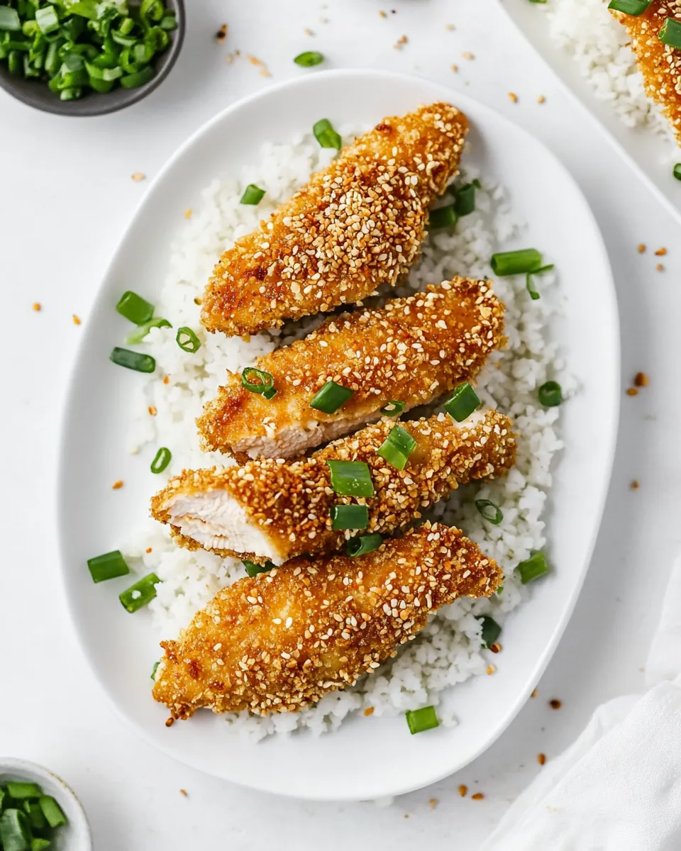 Sesame Encrusted Chicken Tenders