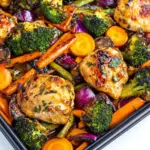 Sesame Garlic Sheet Pan Chicken and Vegetables