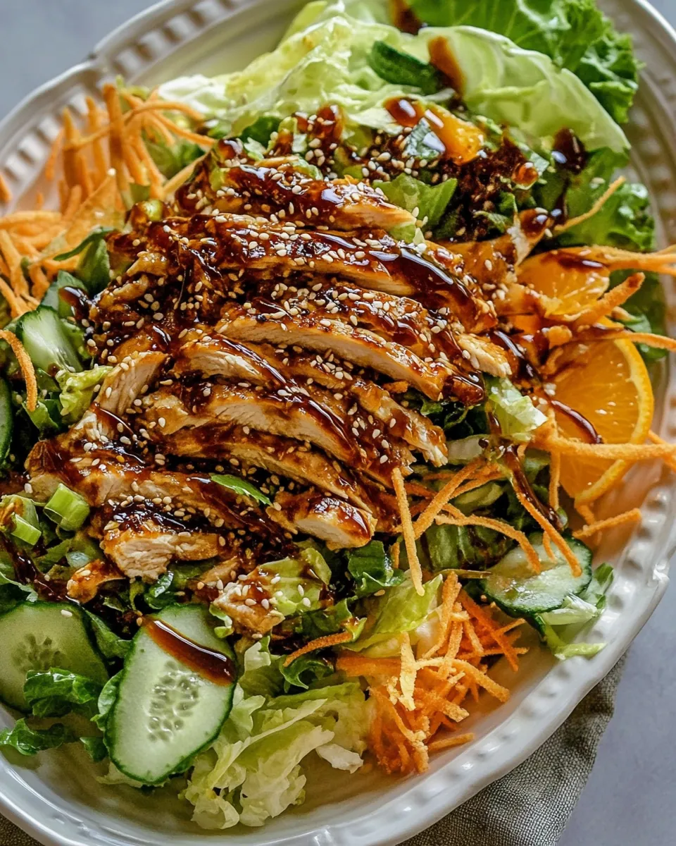 Sesame Ginger Orange Chicken Salad