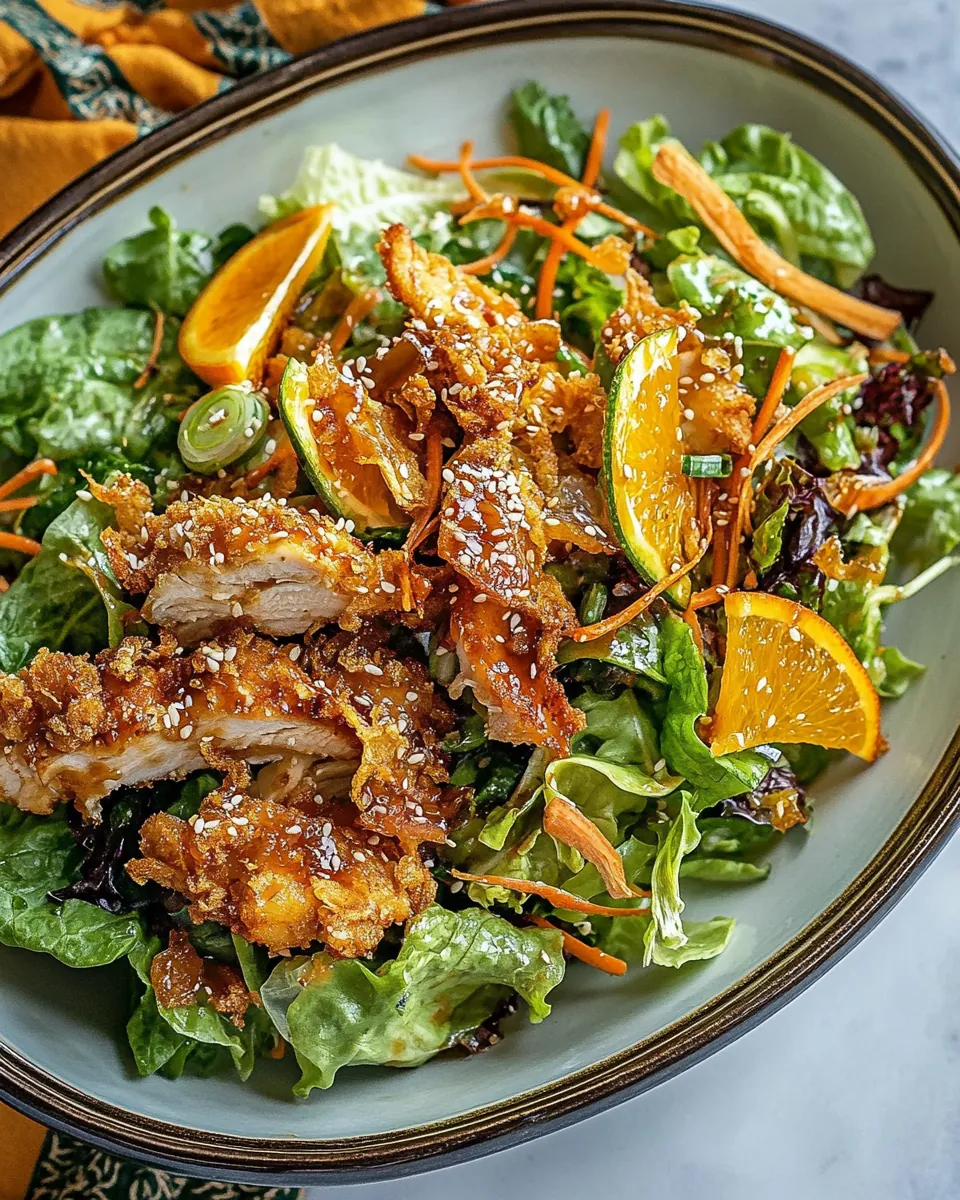 Sesame Ginger Orange Chicken Salad