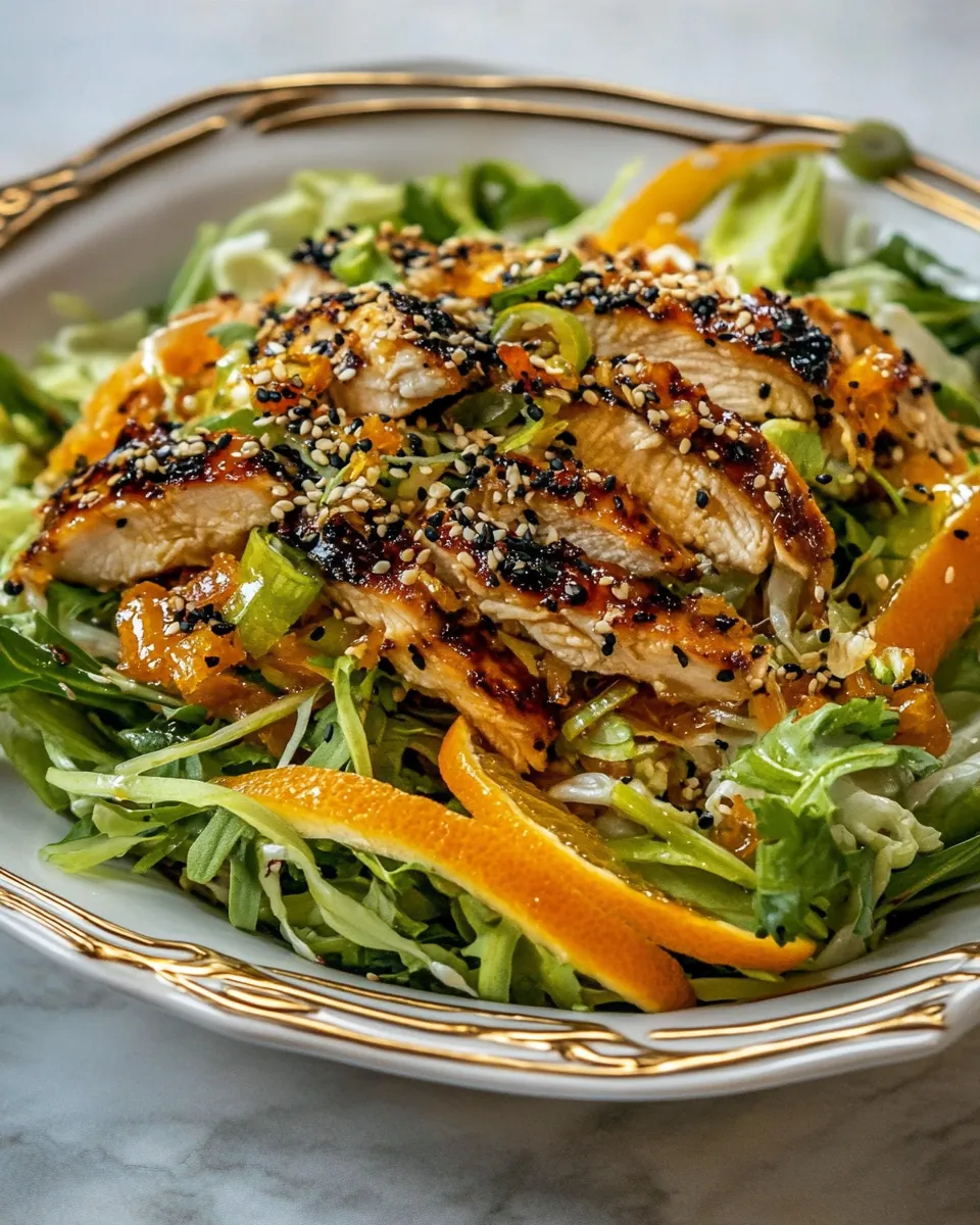 Sesame Ginger Orange Chicken Salad