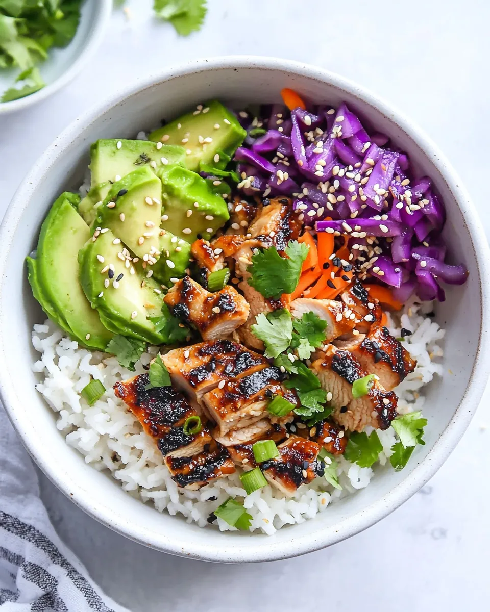 Sesame Soy Chicken with Coconut Rice