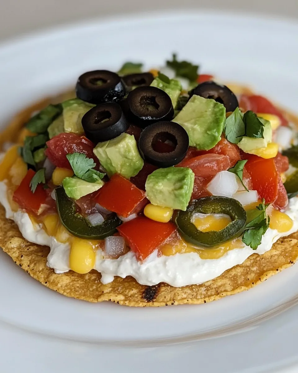 Seven Layer Dip Tostadas