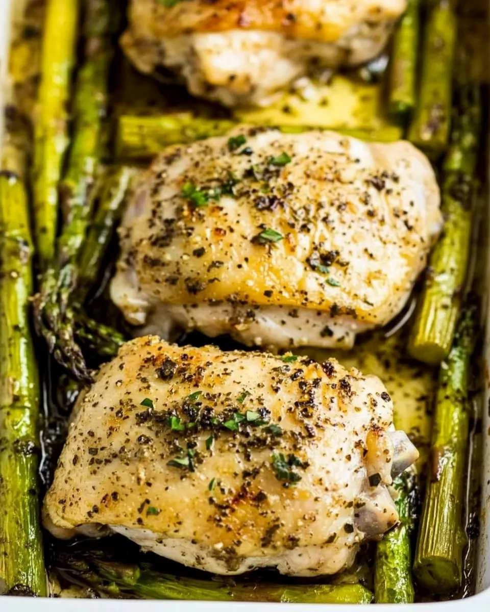 Sheet Pan Chicken Thighs Asparagus