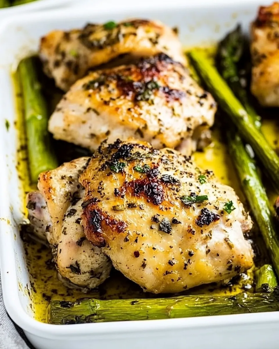 Sheet Pan Chicken Thighs Asparagus