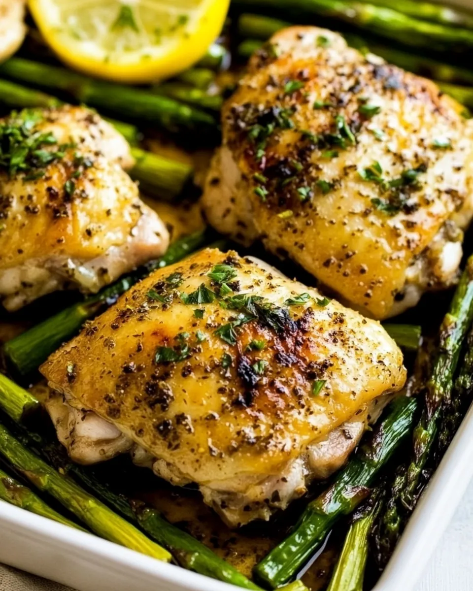 Sheet Pan Chicken Thighs Asparagus