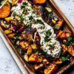 Sheet Pan Chicken Tzatziki and Sweet Potatoes