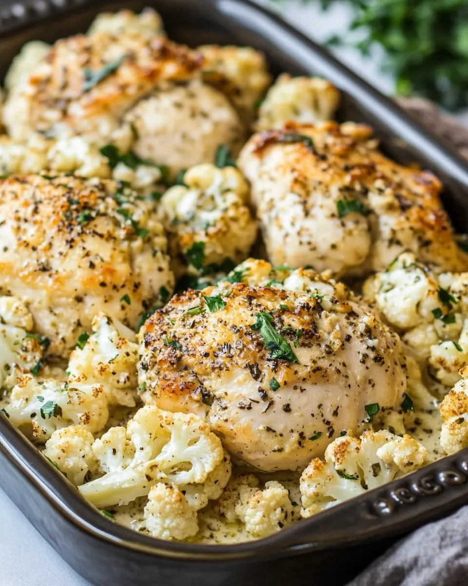 Sheet Pan Greek Chicken Cauliflower