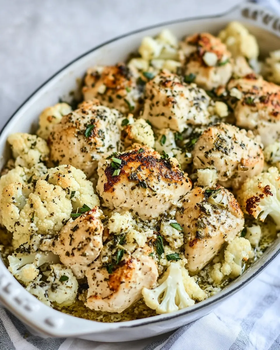 Sheet Pan Greek Chicken Cauliflower